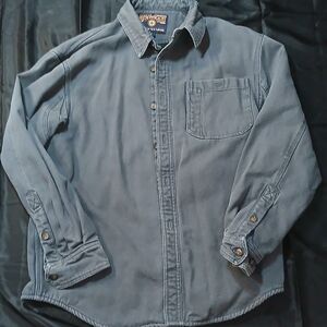 Duluth Trading Hanger Bender Fire Hose Chore Work Jacket Sacked Fleece Lined Med